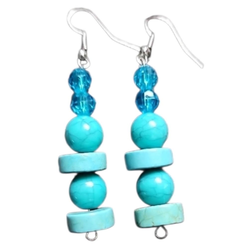 💥4 for $20💥Turquoise Blue Beaded Earrings